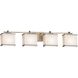 Textile LED 35.75 inch Dark Bronze Bath/Vanity Wall Light in White, Rectangle