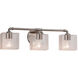 Fusion LED 25.25 inch Brushed Nickel Bath Bar Wall Light in 2100 Lm LED, Rectangle, Seeded Fusion