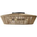 Eco LED 30 inch Matte Black Semi-Flush Ceiling Light in Natural