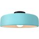 Radiance Collection - Spire 1 Light 16 inch Reflecting Pool and Matte Black Semi-Flush Ceiling Light in Replaceable Bulb, 16W x 6.5H, Form+Finish+Function