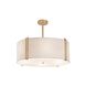 Textile LED 25 inch Brushed Brass Pendant Ceiling Light