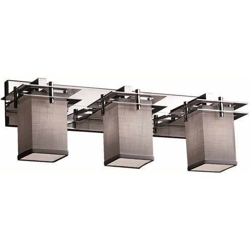 Textile LED 27 inch Polished Chrome Bath Bar Wall Light
