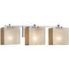 Fusion 24 inch Brushed Brass Bath Bar Wall Light in Rectangle, Incandescent, Frosted Crackle Fusion