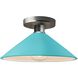 Radiance LED 11.75 inch Reflecting Pool and Brushed Nickel Semi Flush Ceiling Light
