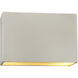 Ambiance Collection LED 10 inch Matte White/Champagne Gold Outdoor Wall Sconce