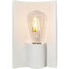 Ambiance Collection 1 Light 7 inch Gloss White with Brushed Nickel Wall Sconce Wall Light
