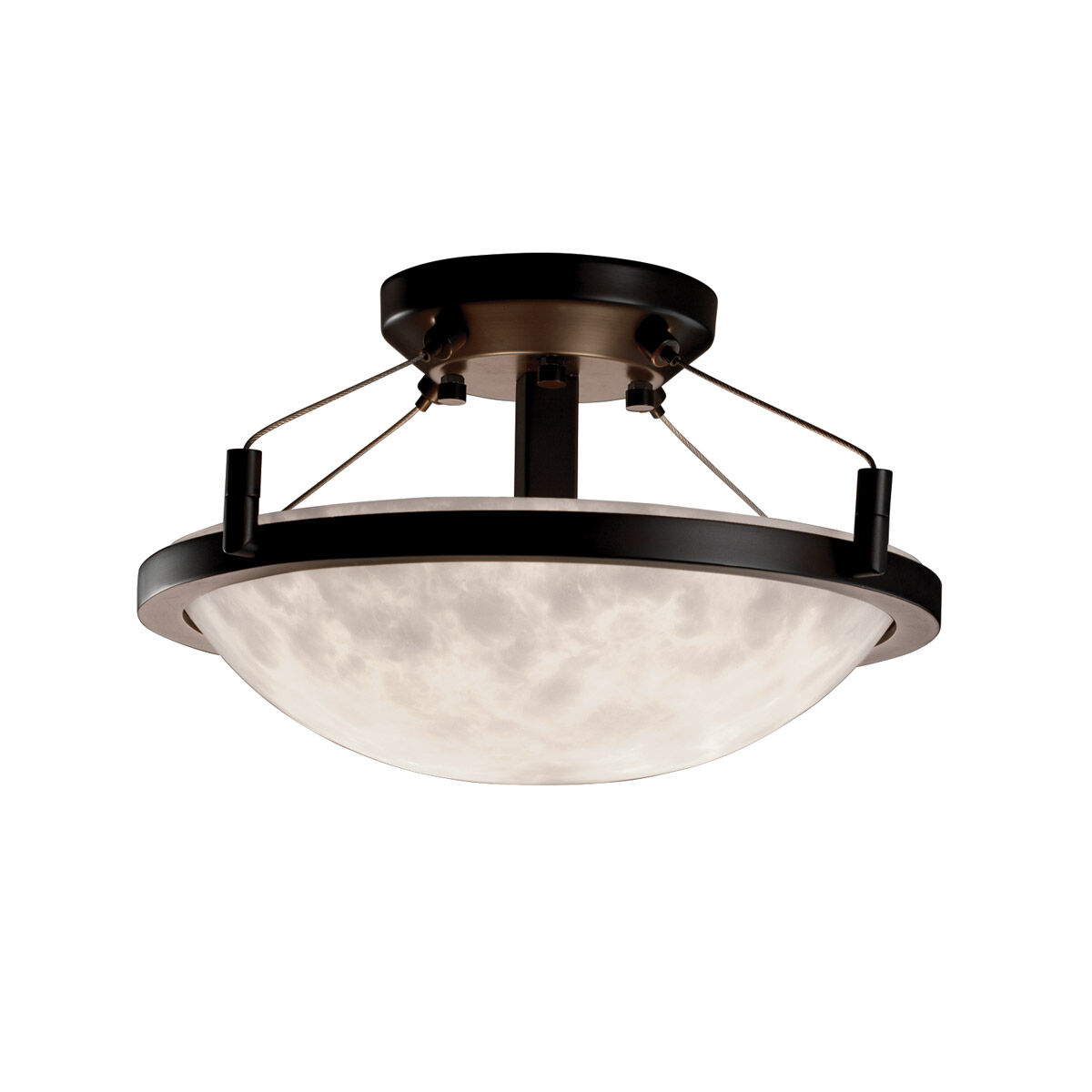 Clouds LED 16 inch Dark Bronze Semi-Flush Ceiling Light in 2000 Lm LED