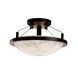 Clouds LED 16 inch Dark Bronze Semi-Flush Ceiling Light in 2000 Lm LED