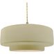 Radiance Collection - Tier Pendant Ceiling Light in Brushed Brass, Replaceable Bulb, Beige Twist Cord, Vanilla Gloss, 16.25W x 6H, Form+Finish+Function