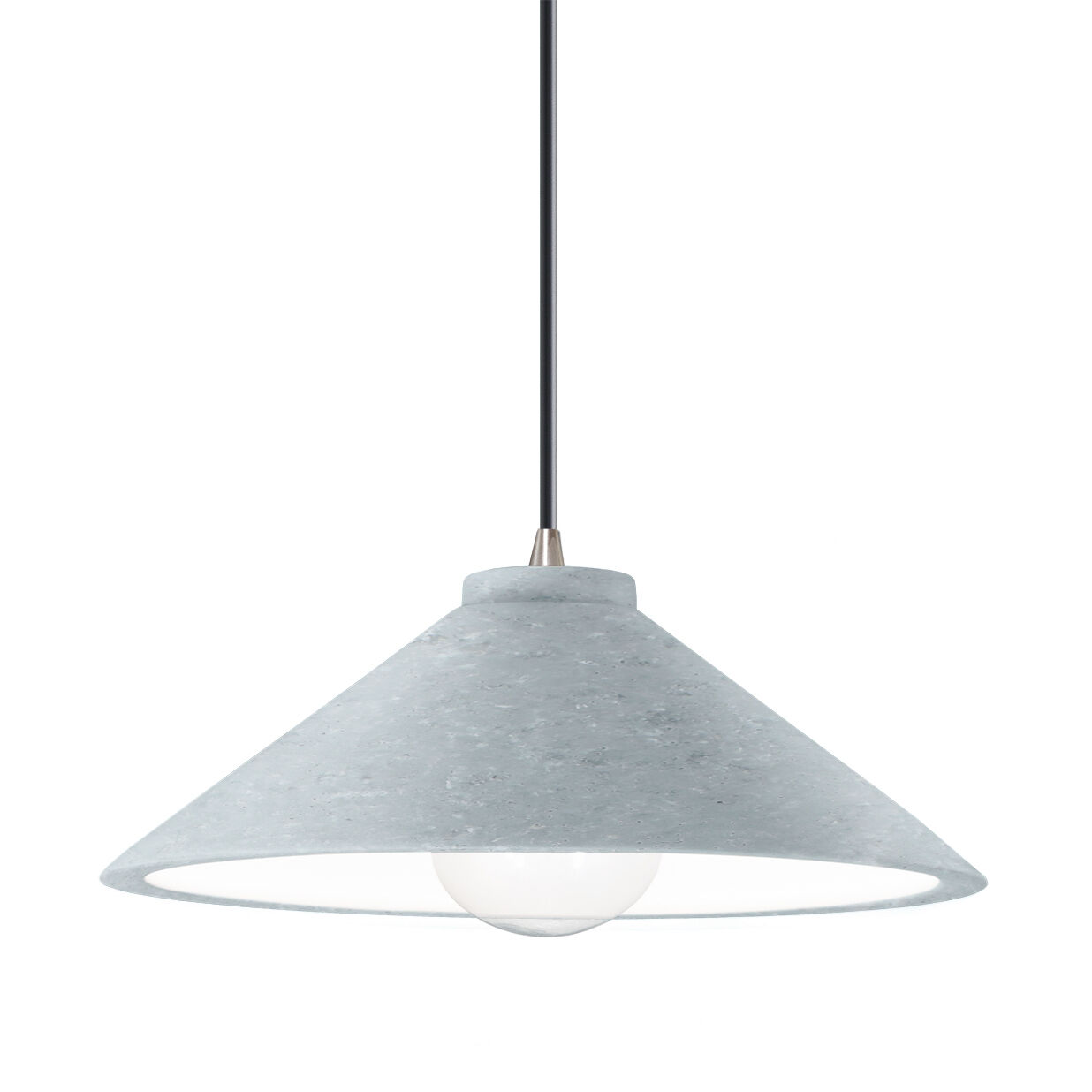 Radiance 1 Light 11.75 inch Concrete and Brushed Nickel Pendant Ceiling Light