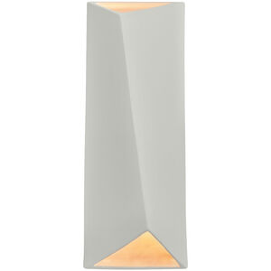 Ambiance LED 6 inch Matte White with Champagne Gold ADA Wall Sconce Wall Light in Matte White and Champagne Gold, Open Top and Bottom Fixture, Diagonal