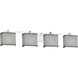 Textile LED 35.75 inch Polished Chrome Bath Bar Wall Light, Rectangle