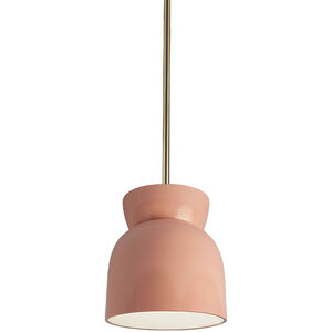 Radiance Collection LED 8 inch Antique Copper with Polished Chrome Pendant Ceiling Light