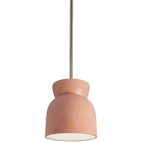 Radiance Collection 1 Light 8 inch Antique Copper with Brushed Nickel Pendant Ceiling Light