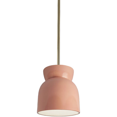 Radiance Collection 1 Light 8 inch Midnight Sky and Matte White with Dark Bronze Pendant Ceiling Light