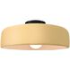 Radiance 1 Light 16 inch Muted Yellow and Matte Black Semi Flush Ceiling Light