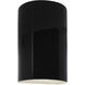 Ambiance Cylinder LED 5.75 inch Gloss Black ADA Wall Sconce Wall Light, Small