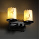 LumenAria Dakota Family 2 Light 13 inch Matte Black Bath Bar Wall Light in Cylinder with Broken Rim, Incandescent