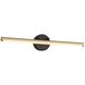 Fianco Family 1 Light 24.5 inch Matte Black and Brass Bath/Vanity Wall Light in 3.25" D x 24.5" W x 4.75" H, EVOLV