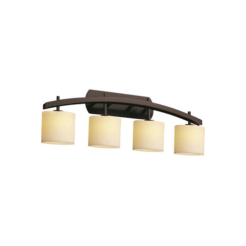 CandleAria LED 35.5 inch Dark Bronze Bath Bar Wall Light in 2800 Lm LED, Cream (CandleAria), Cylinder with Flat Rim, Archway
