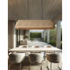 Eco LED 54 inch Matte Black Linear Pendant Ceiling Light in Natural