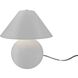 Portable 12 inch 120.00 watt Bisque and Brushed Brass Portable Lamp Portable Light