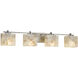 Alabaster Rocks LED 36 inch Matte Black Vanity Light Wall Light in 2800 Lm LED, Round Flared