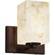 Alabaster Rocks LED 7 inch Polished Chrome Wall Sconce Wall Light in 700 Lm LED, Square with Flat Rim