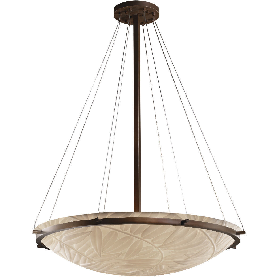Porcelina LED 39 inch Dark Bronze Pendant Ceiling Light in Waves, 6000 Lm LED