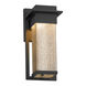 Fusion 12 inch Matte Black Outdoor Wall Sconce in Mercury Fusion