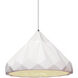Radiance Collection LED 12 inch Brushed Nickel and Gloss White and White Pendant Ceiling Light