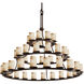 Alabaster Rocks 45 Light 60 inch Matte Black Chandelier Ceiling Light in Incandescent