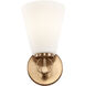 Fusion Collection - Bolzano Family 1 Light 6 inch Brushed Brass and Opal Wall Sconce Wall Light, EVOLV