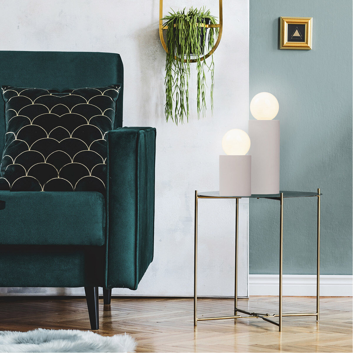 Portable 11.5 inch 60 watt Bisque Table Lamp Portable Light