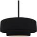 Radiance Collection - Tier Pendant Ceiling Light in Matte Black, Dedicated LED, Black Cord, Gloss Black, 14.5W x 5.25H, Form+Finish+Function
