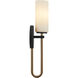 Fusion Collection - Tilburg Family 1 Light 5 inch Matte Black and Brass and Opal ADA Wall Sconce Wall Light, EVOLV