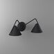 Zag LED 21.5 inch Matte Black and Textured Wall Sconce Wall Light