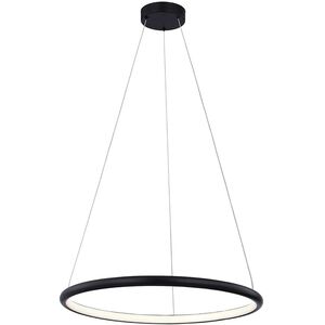 Circola 1 Light 24.5 inch Matte Black Pendant Ceiling Light