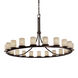 Limoges 21 Light 60 inch Matte Black Chandelier Ceiling Light in Banana Leaf, 14700 Lm LED