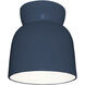 Radiance Collection - Hourglass 1 Light 7.5 inch Midnight Sky with Matte White internal finish Flush-Mount Ceiling Light in Replaceable Bulb, Midnight Sky/Matte White, Form+Finish+Function