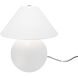 Portable 16.75 inch 60.00 watt Gloss White and Brushed Brass Portable Lamp Portable Light
