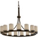 Limoges LED 42 inch Dark Bronze Chandelier Ceiling Light in Pleats, 10500 Lm LED, Dakota