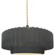 Radiance Collection - Pleated Tier Pendant Ceiling Light in Matte Black, Dedicated LED, Beige Twist Cord, Gloss Gray, 14.5W x 5.25H, Form+Finish+Function