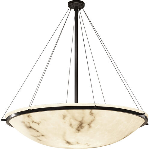 LumenAria 8 Light 51 inch Matte Black Pendant Ceiling Light in Incandescent