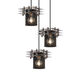 Metropolis 3 Light 7 inch Brushed Nickel Pendant Ceiling Light in Cylinder with Flat Rim