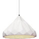 Radiance Collection LED 12 inch Matte Black and Gloss White and White Pendant Ceiling Light