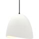 Radiance Collection - Brisa Pendant Ceiling Light in Matte Black, Black Cord, Replaceable Bulb, Bisque, 9W x 8.75H, Form+Finish+Function