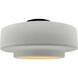 Radiance Collection - Tier 1 Light 14.5 inch Matte White and Champagne Gold and Matte Black Semi-Flush Ceiling Light in Replaceable Bulb, Matte White/Champagne Gold, 14.5W x 7.25H, Form+Finish+Function