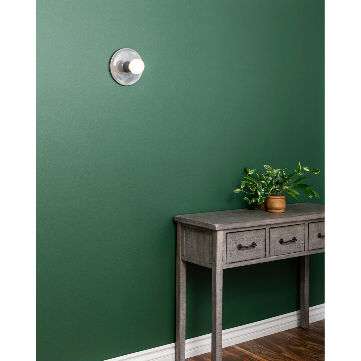 Ambiance Collection 1 Light Gloss Grey Wall Sconce Wall Light