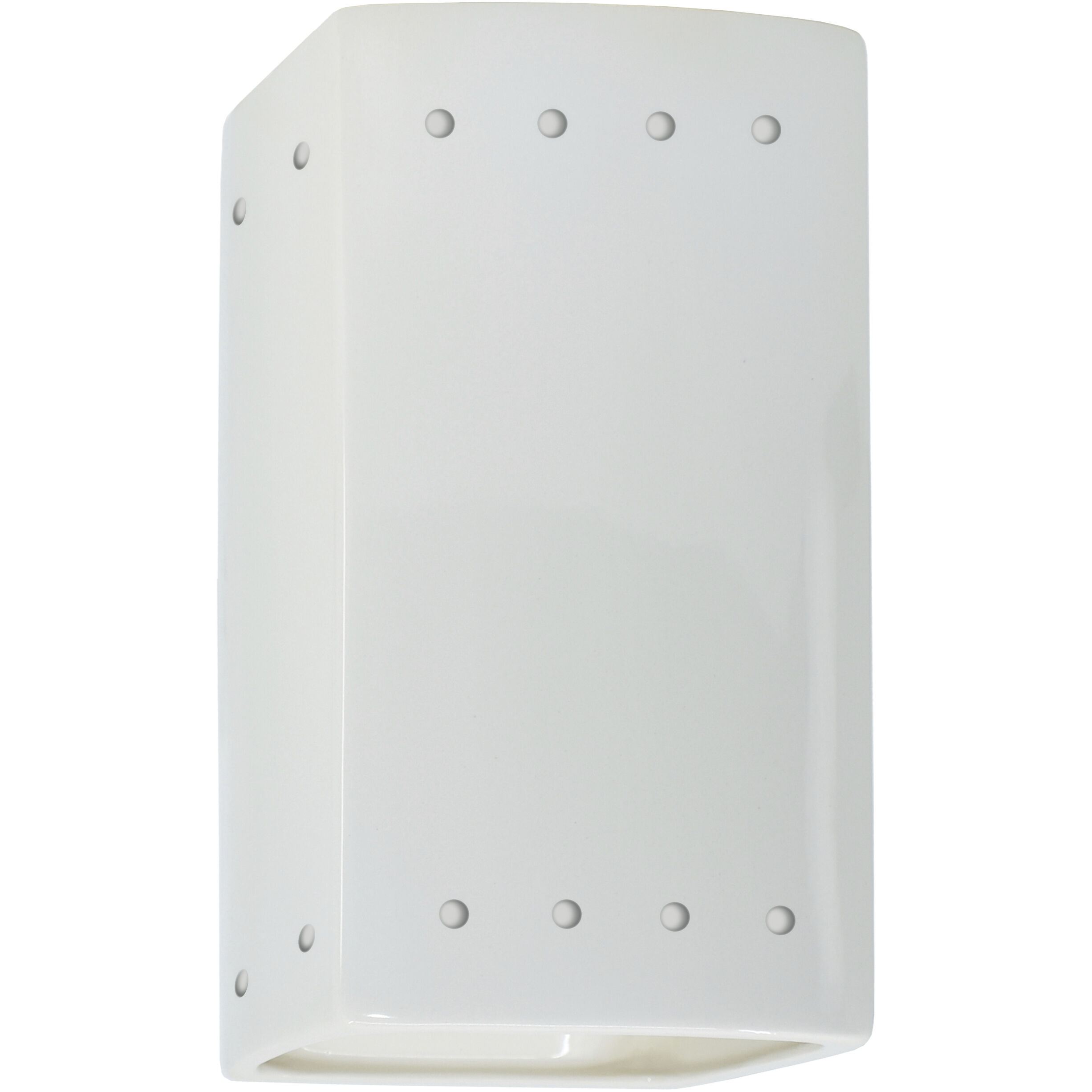 Ambiance Rectangle 1 Light 9.5 inch Gloss White Outdoor Wall Sconce, Small